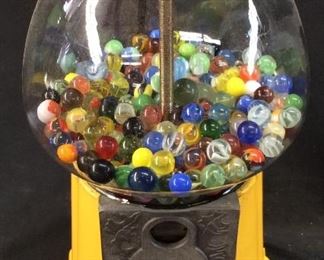 VTG. COIN OP GUMBALL MACHINE LAMP, MARBE