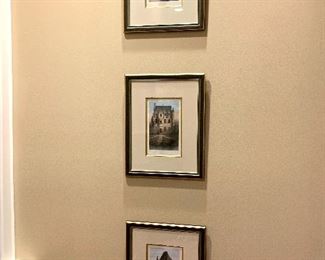 $300 - Set of 3 Victor Petit Lithographs - 19 h x 15 w