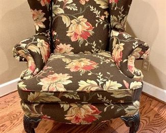 $500 - Fairfield Wingback Chair with claw feet - 45 h x 37 w x27 d