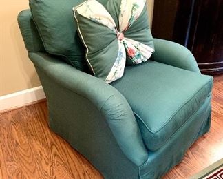 $600 (pair) - EJ Victor Sea Isle Club Chair - 33 h x 31 w x 37 (Retails brand new at $3,370 each) - Pillow sold separately 