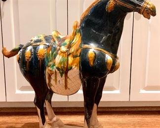 $300 - Large Scale Ceramic Tang Horse - 28 h x 29 w