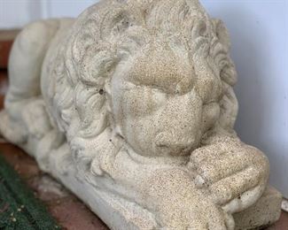 $600 (pair) - concrete lion - 8 x 25 x11