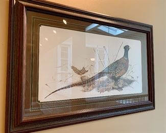 $200 - Quail Print singed by Christina Smith 78 834/1000- 27.5 x 25