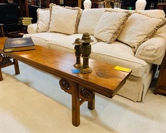 Henredon Sofa, Chinese Bench