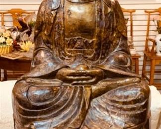 Large Wood Buddha