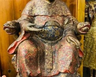 Large Wood Chinese Figure