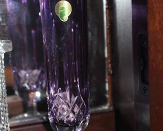 Waterford Lismore vase in amethyst