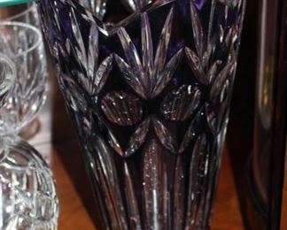 Bohemian crystal vase