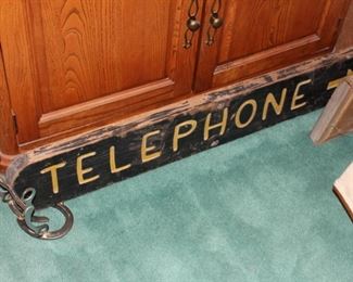 Vintage telephone sign