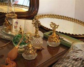 Matson and 24k plated vintage perfume bottles