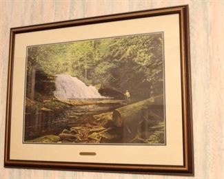 Signed in plate print, framed by Peter Corbin