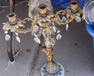 Gold plated candelabra
