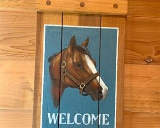 Welcome Horse Sign