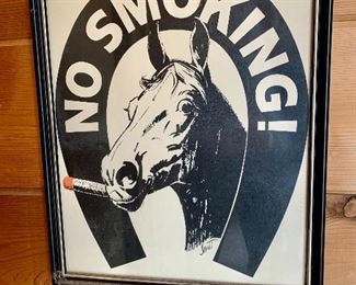 No Smoking Horse Sign