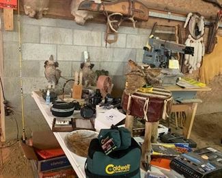 Taxidermy Mounts and hoof table