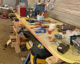 shop vac, tools,