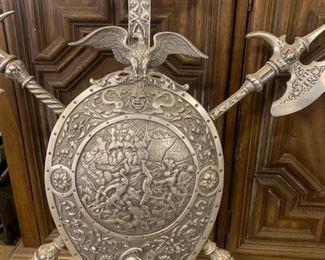 Vintage sword/shield arms wall decor