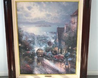 Hyde Street and the Bay. Limited Edition Lithograph.Kinkade