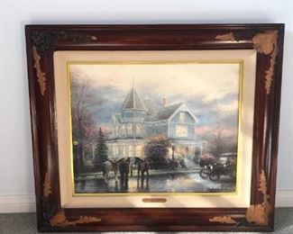 Chistmas Cottage VIII. Limited Edition Lithograph.Kinkade