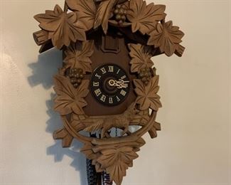 German Cuckoo Clock with Owl Topper