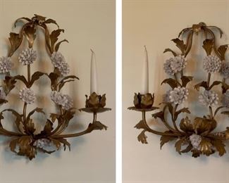 Ornate Metal Candle Sconces