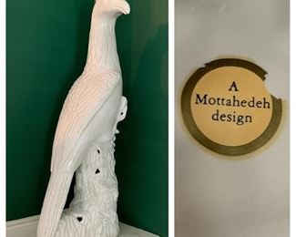 Large Mottahedeh Porcelain Bird 