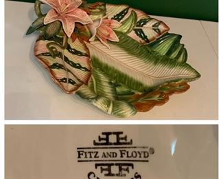 Large Fitz and Floyd Floral Serving Tray