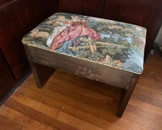 Tapestry Foot Stool/Bench