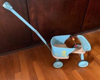Tin Litho Baby Doll Stroller