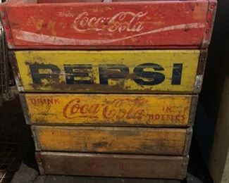 Coca Cola and Pepsi Crates