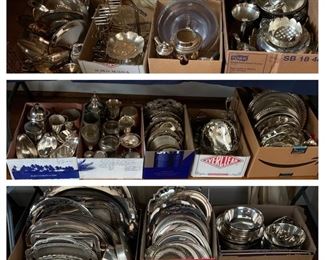 Large Assortment of Silver Plate