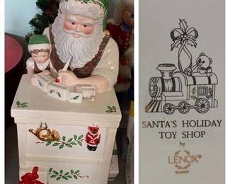 Lenox Santa's Holiday Toy Shop Cookie Jar