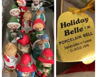 1978 Jasco Holiday Belle Porcelain Bells