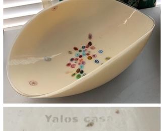 Large Yalos Casa Murano Folded Glass Bowl