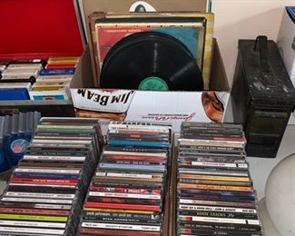 Assorted CDs, 8-Track Tapes, Cassettes, and Records