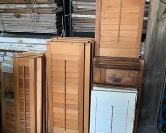 Assorted Sizes/Styles of Wooden Shutters
