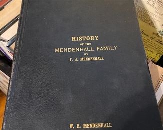 Early History of the Mendenhall Family Book