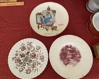Norman Rockwell and Assorted Souvenir Plates