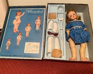 Vintage Madame Alexander Marybel Gets Well Doll in Box with Accessories