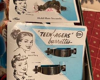 Vintage Teen-agers Barrettes on Original Cards