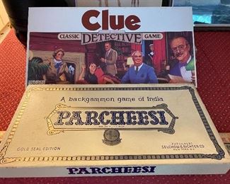Parcheesi and Clue Board Games