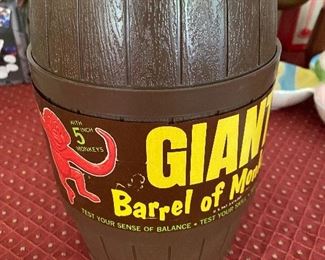 Vintage Giant Barrel of Monkeys