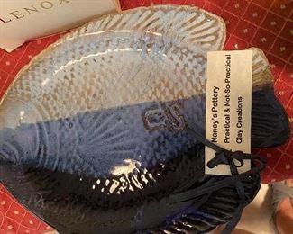 Nancy's Pottery Figural Fish Platter