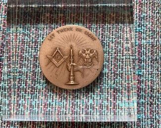 1969 Masonic Token in Acrylic 