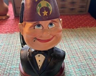 Masonic Bobble Head with Original Miniature Cigarettes