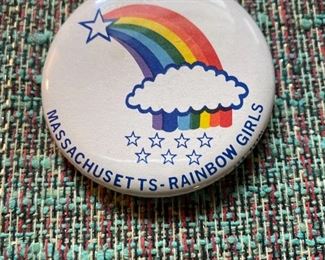Rainbow Girls Pinback