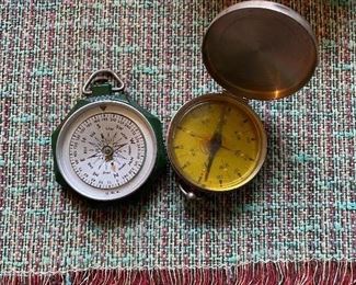 Vintage Pocket Compasses