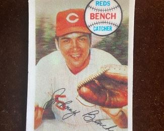 1970 Johnny Bench Card (Kelloggs)