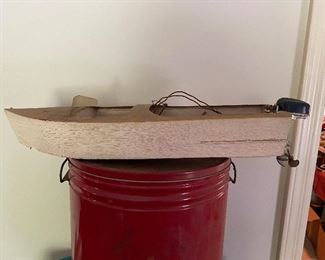 Wooden Boat Model with Miniature K&O D.C. Boat Motor