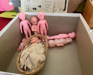 Old Plastic and Celluloid Miniature Dolls